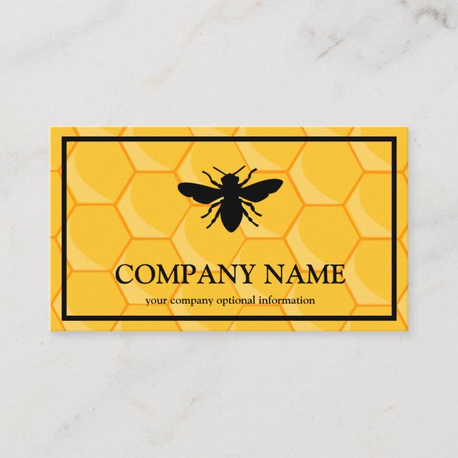 Vintage Honeycomb Bee BeeKeeper Honey Apairist Business Card (Front)