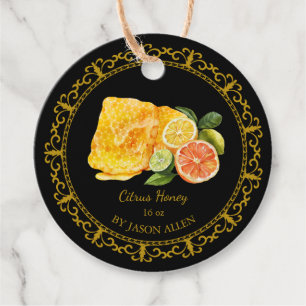 Vintage Honeycomb Citrus Infused Honey Hang Tag