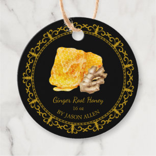 Vintage Honeycomb Ginger Infused Honey Hang Tag