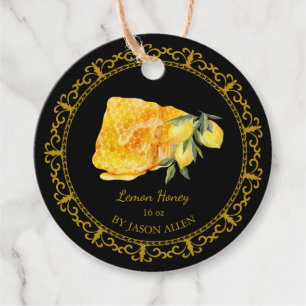 Vintage Honeycomb Lemon Infused Honey Hang Tag
