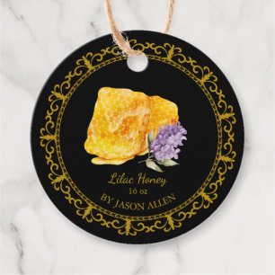 Vintage Honeycomb Lilac Infused Honey Hang Tag