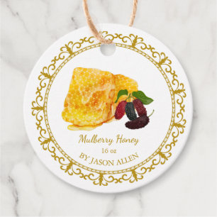 Vintage Honeycomb Mulberry Infused Honey Hang Tag