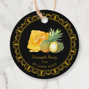 Vintage Honeycomb Pineapple Honey Hang Tag
