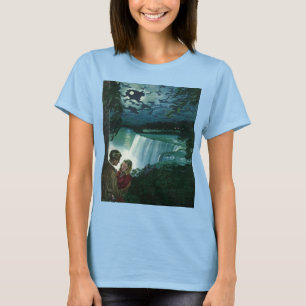 Vintage Honeymoon Love, Newlyweds at Niagara Falls T-Shirt