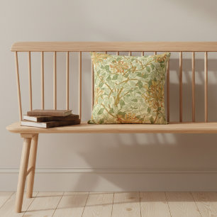 Vintage Honeysuckle Flowers Cushion