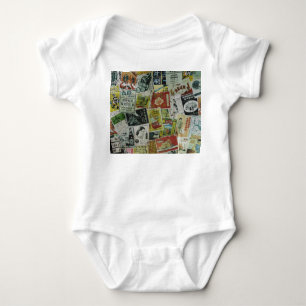 Vintage Hong Kong advertisement wall. Baby Bodysuit