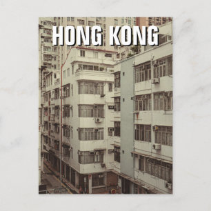 Vintage Hong Kong Apartment Buildings Postcard