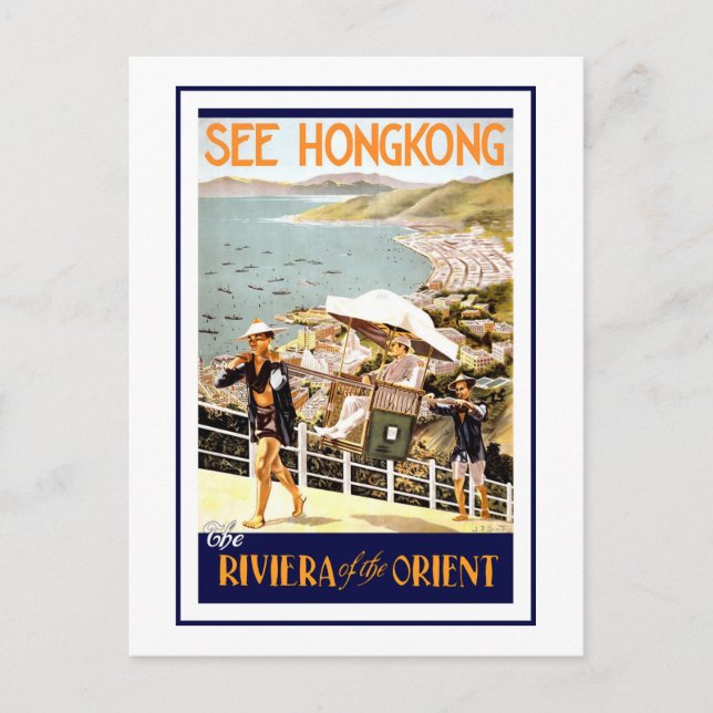 Vintage Hong Kong China Travel Postcard (Front)