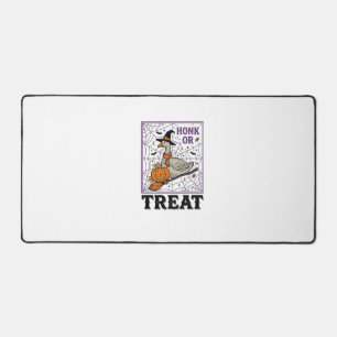 Vintage Honk Or Treat Witch Goose Halloween Shirt_ Desk Mat
