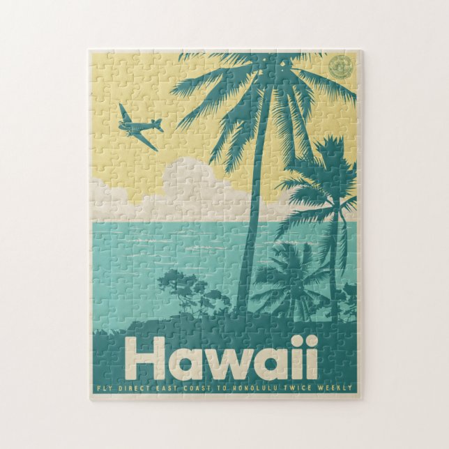Vintage Honolulu Aviation Puzzle (Vertical)