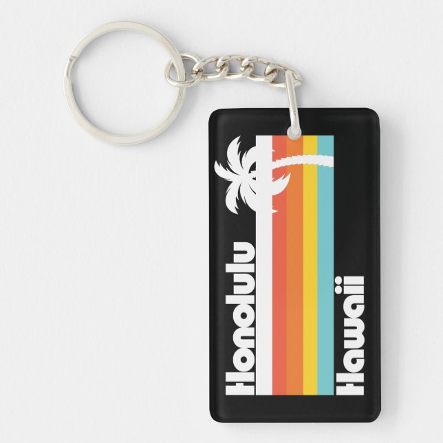 Vintage Honolulu Hawaii Key Ring (Front)