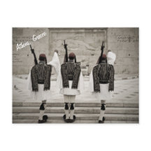 Vintage Honour Guard Athens Greece Postcard