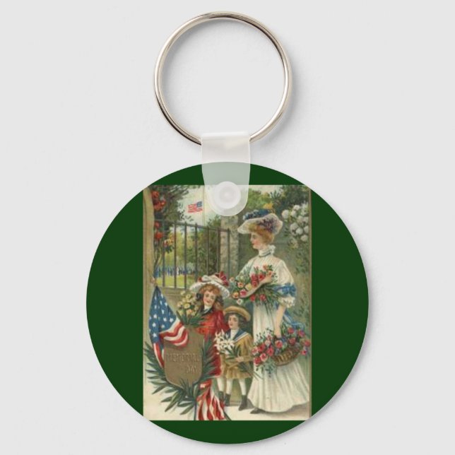 Vintage Honouring Memorial Day Key Ring (Front)