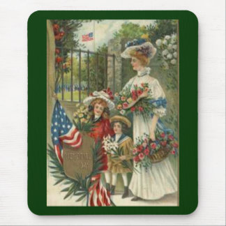 Vintage Honouring Memorial Day Mouse Pad