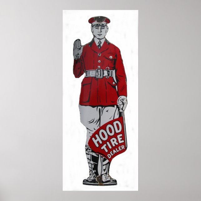 vintage hood tire dealer sign (Front)