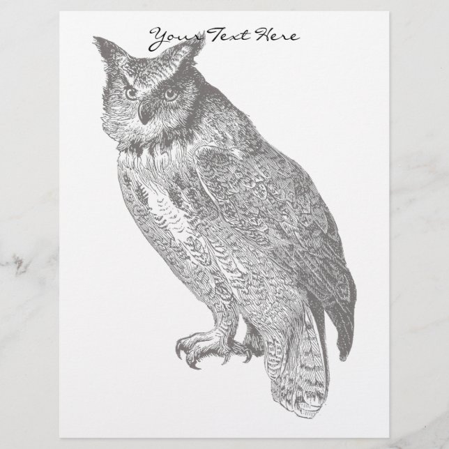 Vintage Horned Owl (Front)