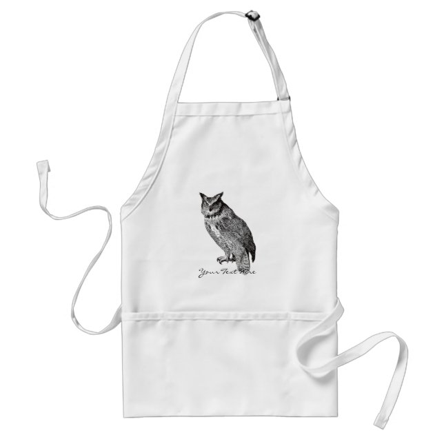 Vintage Horned Owl Standard Apron (Front)