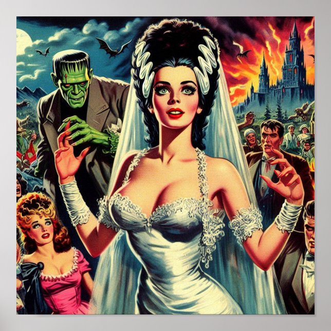 Vintage Horror Bride Poster (Front)