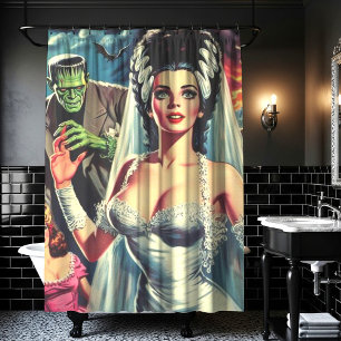 Vintage Horror Bride Shower Curtain