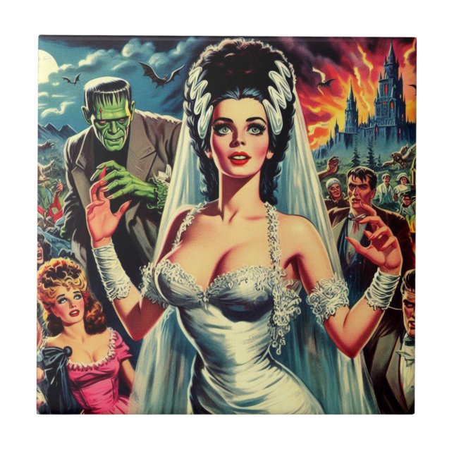 Vintage Horror Bride Tile (Front)