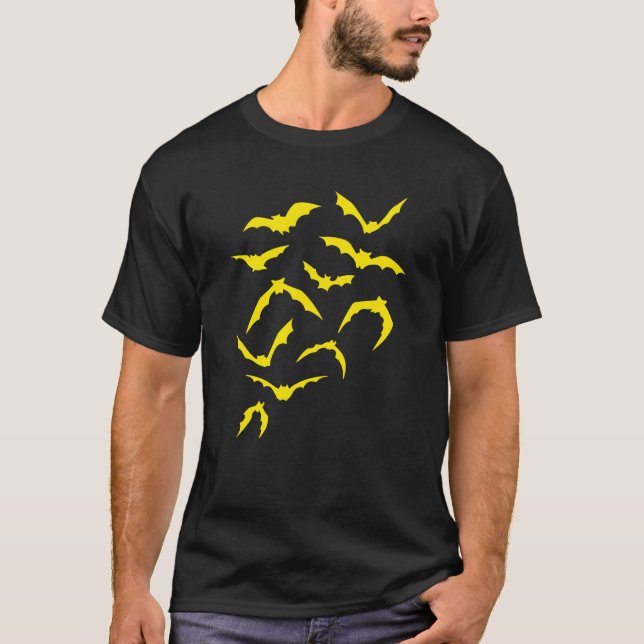Vintage Horror Comic Bats T-Shirt (Front)