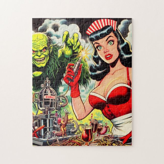 Vintage Horror Comics Jigsaw Puzzle (Vertical)