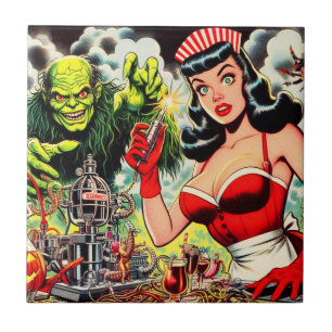 Vintage Horror Comics Tile
