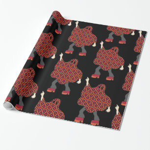 vintage horror film halloween ghost wrapping paper