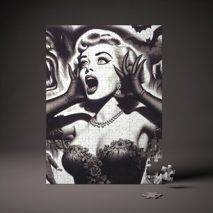 Vintage Horror Pin-up Jigsaw Puzzle