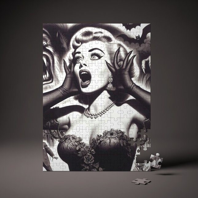 Vintage Horror Pin-up Jigsaw Puzzle (Creator Uploaded)