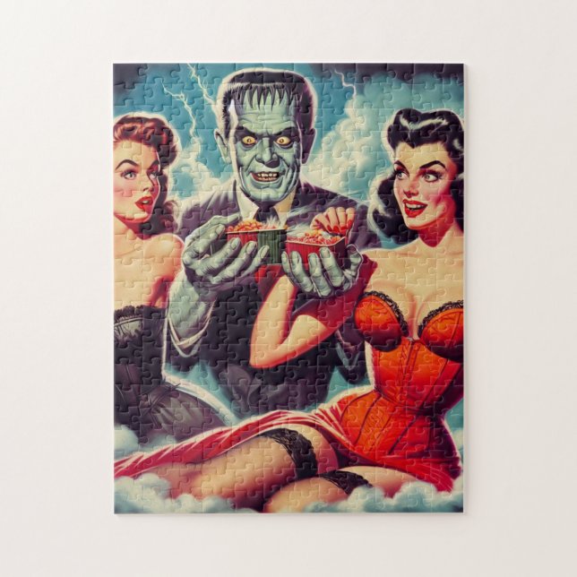 Vintage Horror Pin-ups Jigsaw Puzzle (Vertical)