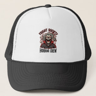 Vintage Horror Shirt Fright Society Skull Design_1 Trucker Hat