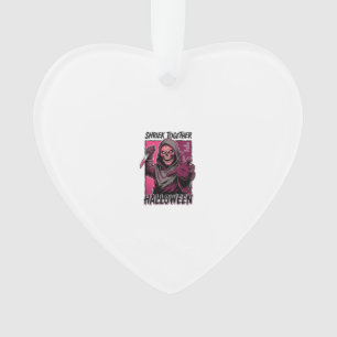 Vintage Horror Shirt with Engraved Slasher Hallowe Ornament