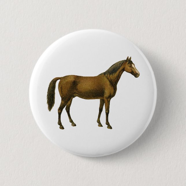 Vintage Horse 6 Cm Round Badge (Front)
