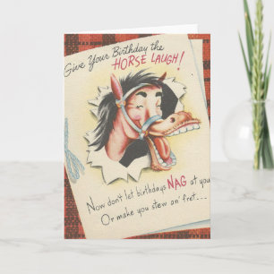 Vintage "Horse" Birthday Card