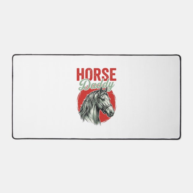 Vintage Horse Daddy Engraving Desk Mat (Front)