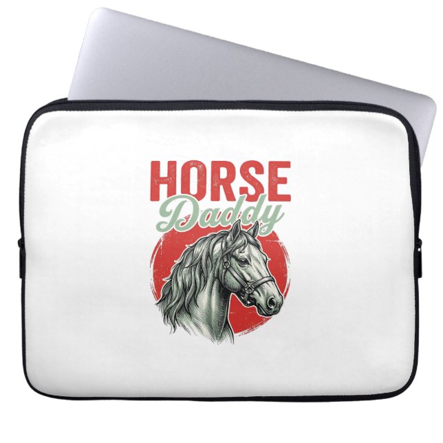 Vintage Horse Daddy Engraving Laptop Sleeve (Front)