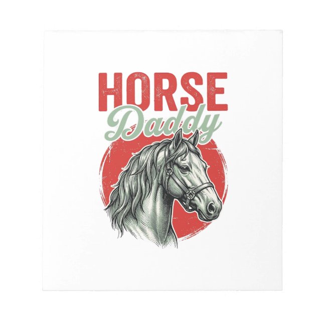 Vintage Horse Daddy Engraving Notepad (Front)