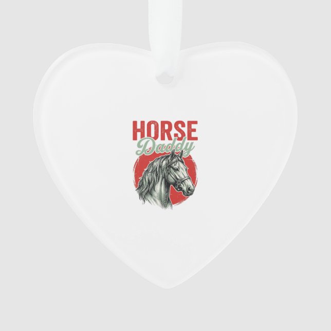 Vintage Horse Daddy Engraving Ornament (Front)