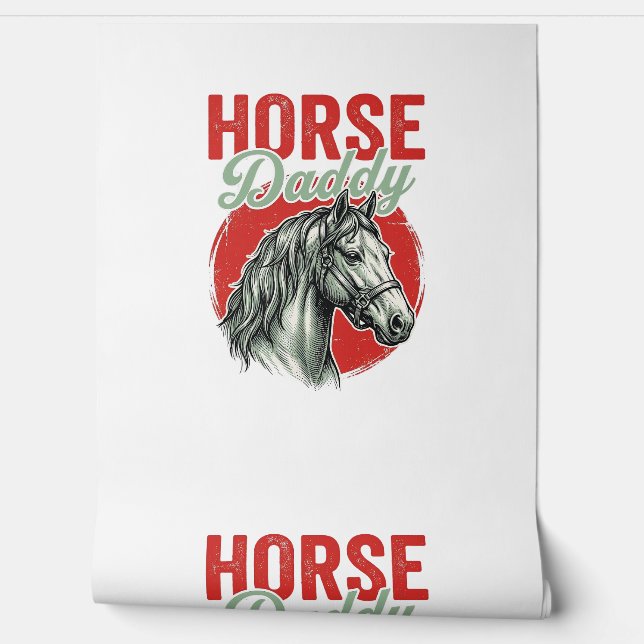 Vintage Horse Daddy Engraving Wallpaper (Unrolling)