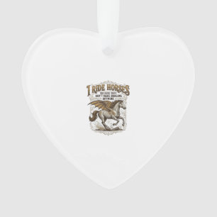 Vintage Horse Dragon Fantasy Rider Shirt Design_1 Ornament