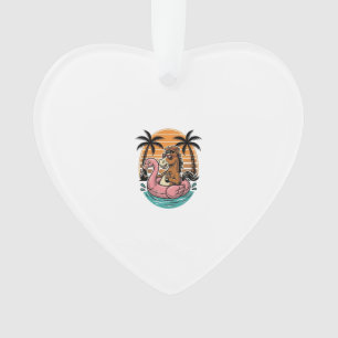 Vintage Horse Flamingo Float Summer Vacation Desig Ornament