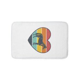 Vintage Horse Heart Sunset Vector Design_1 Bath Mat