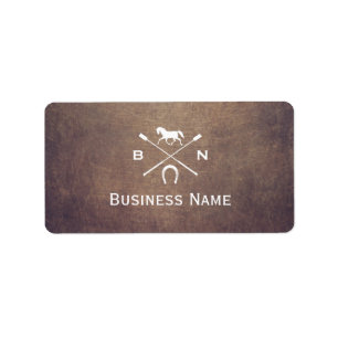 Vintage Horse Monogram Professional Equestrian Label