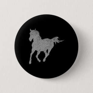 Vintage Horse Print - Horseman Equestrian Horsebac 6 Cm Round Badge