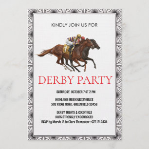 Vintage Horse Race Derby Party Invitation