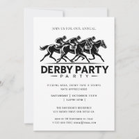 Vintage Horse Race Jockey Derby Party Invitation