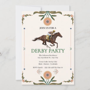 Vintage Horse Racing Derby Party Invitation 2026