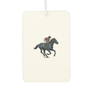Vintage Horse Racing Jockey Vector Design_1 Car Air Freshener