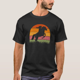 Vintage Horse Rider Girl Ride A Horse Horses T-Shirt